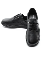 Pantofi Casual Dama din piele naturala 6350 BLACK | ADVANCER