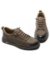 Pantofi Casual Barbati din piele naturala W25513-1 KHAKI | ADVANCER