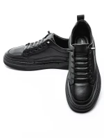 Pantofi Casual Barbati din piele naturala W25513-1 BLACK | ADVANCER