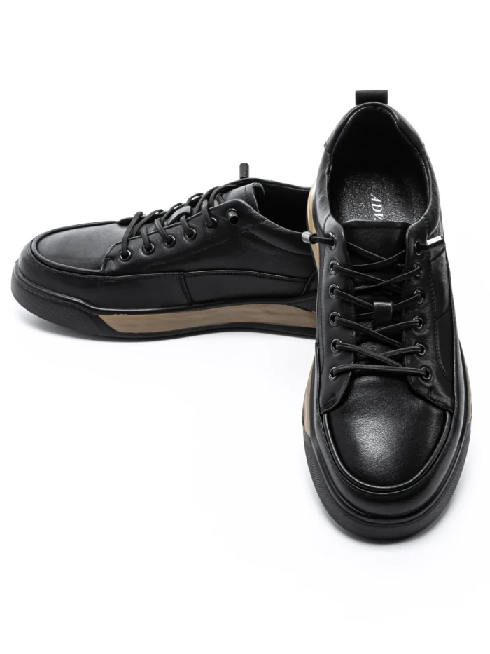 Pantofi Casual Barbati din piele naturala 57509 BLACK | ADVANCER