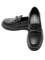 Pantofi Casual Dama din piele naturala N750 BLACK | ADVANCER