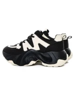 Pantofi Sport Dama din piele naturala 3A532 BLACK-CREAM | ADVANCER