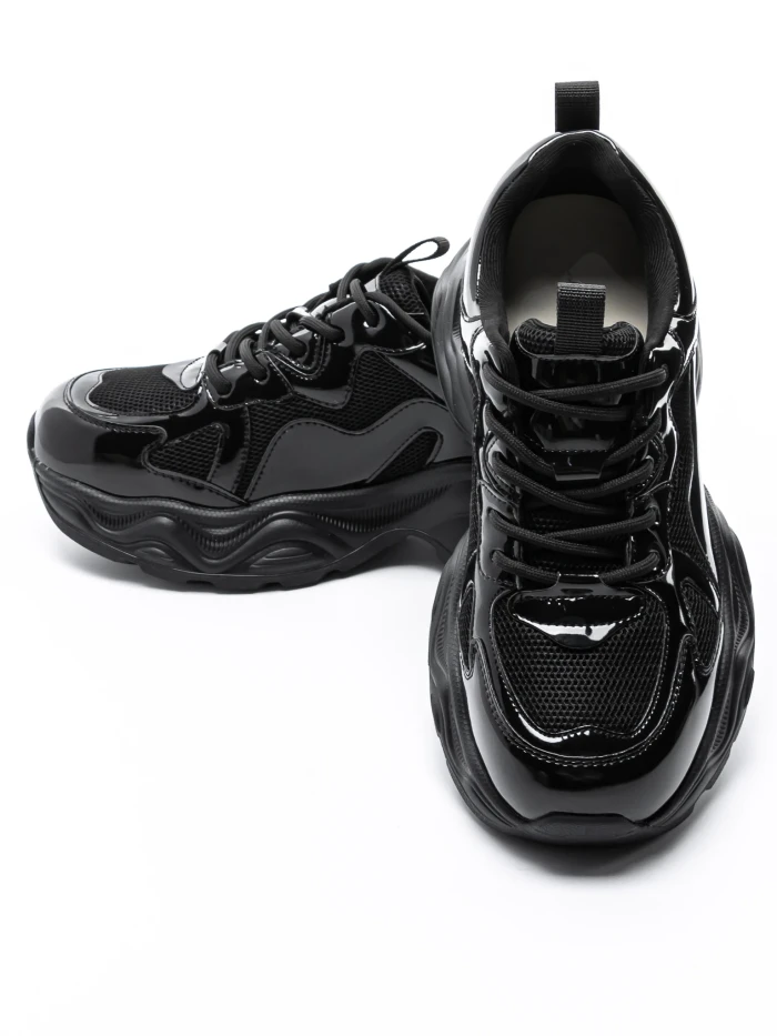 Дамски спортни обувки от естествена кожа 919-1 Черен |... » MeiMall.bg