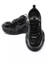 Дамски спортни обувки от естествена кожа 919-1 Черен |... » MeiMall.bg