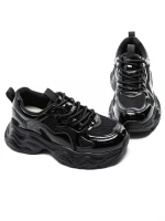 Дамски спортни обувки от естествена кожа 919-1 Черен |... » MeiMall.bg