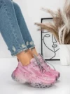 Pantofi Sport Dama cu Platforma 5WL83 PINK | MEI