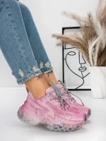 Pantofi Sport Dama cu Platforma 5WL83 PINK | MEI
