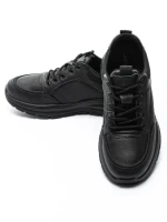 Pantofi Sport Barbati din piele naturala 52701 BLACK | ADVANCER