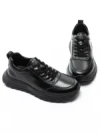 Pantofi Sport Barbati din piele naturala 88866 BLACK | ADVANCER