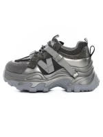 Pantofi Sport Dama din piele naturala 6361-8 GUN METAL | ADVANCER