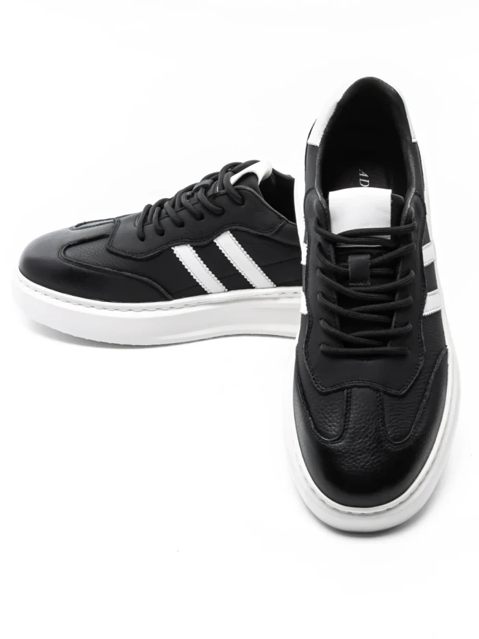 Pantofi Sport Barbati din piele naturala 02-208 BLACK-WHITE | ADVANCER