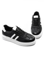 Pantofi Sport Barbati din piele naturala 02-208 BLACK-WHITE | ADVANCER