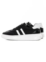 Pantofi Sport Barbati din piele naturala 02-208 BLACK-WHITE | ADVANCER