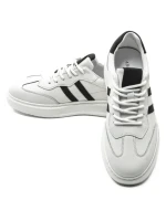 Pantofi Sport Barbati din piele naturala 02-208 WHITE-BLACK | ADVANCER