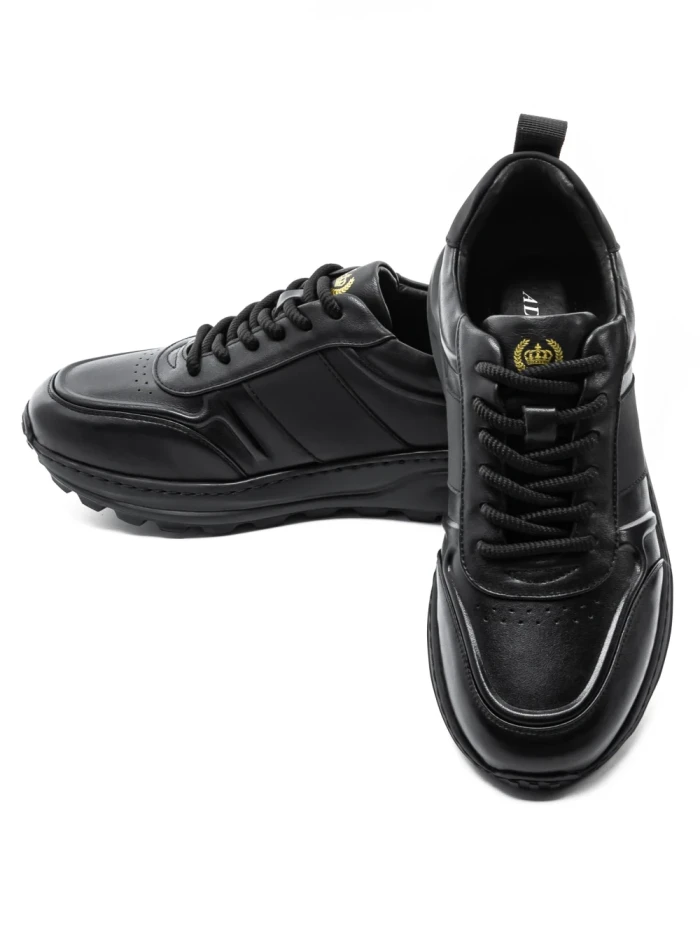 Pantofi Sport Barbati din piele naturala 302 BLACK | ADVANCER