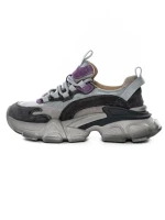 Pantofi Sport Dama din piele naturala Y5758-2 GREY-PURPLE | ADVANCER