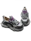 Pantofi Sport Dama din piele naturala Y5758-2 GREY-PURPLE | ADVANCER
