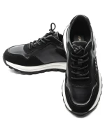 Pantofi Sport Barbati din piele naturala 8077 BLACK-WHITE | ADVANCER