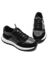 Pantofi Sport Barbati din piele naturala 8077 BLACK-WHITE | ADVANCER