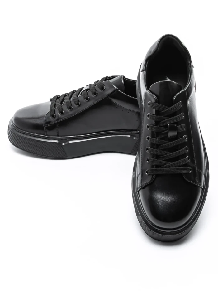 Pantofi Casual Barbati din piele naturala A921-1 BLACK | ADVANCER