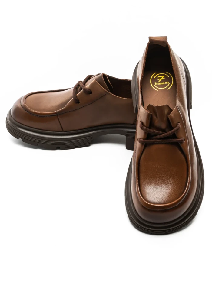 Pantofi Casual Dama din piele naturala KM6716 BROWN | FORMAZIONE