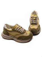 Pantofi Sport Dama din piele naturala KM5502 YELLOW | FRANCO GERARDO