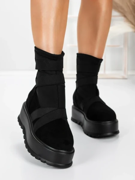 Ghete Dama cu Platforma 56WL1 BLACK | MEI