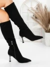 Cizme Dama cu Toc 5XKK65 BLACK | MEI