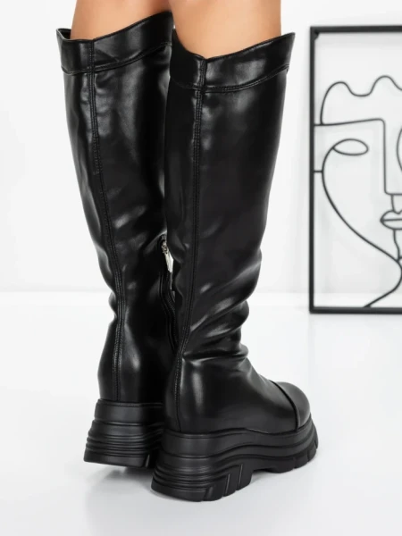 Cizme Dama cu Platforma 58WL13 BLACK | MEI
