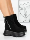 Ghete Dama cu Platforma 58WL17 BLACK | MEI