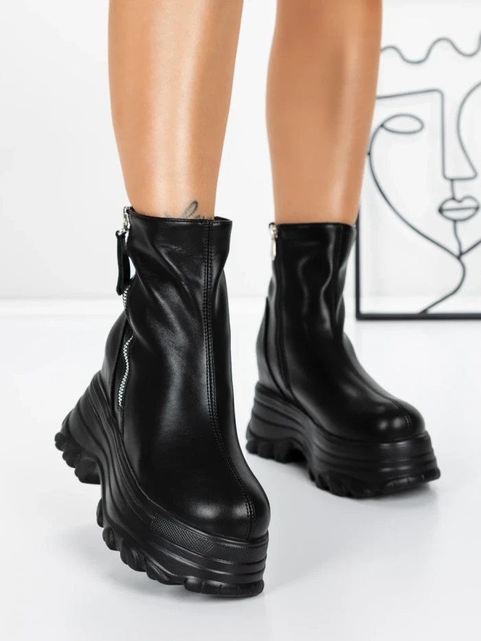 Ghete Dama cu Platforma 58WL17 BLACK | MEI