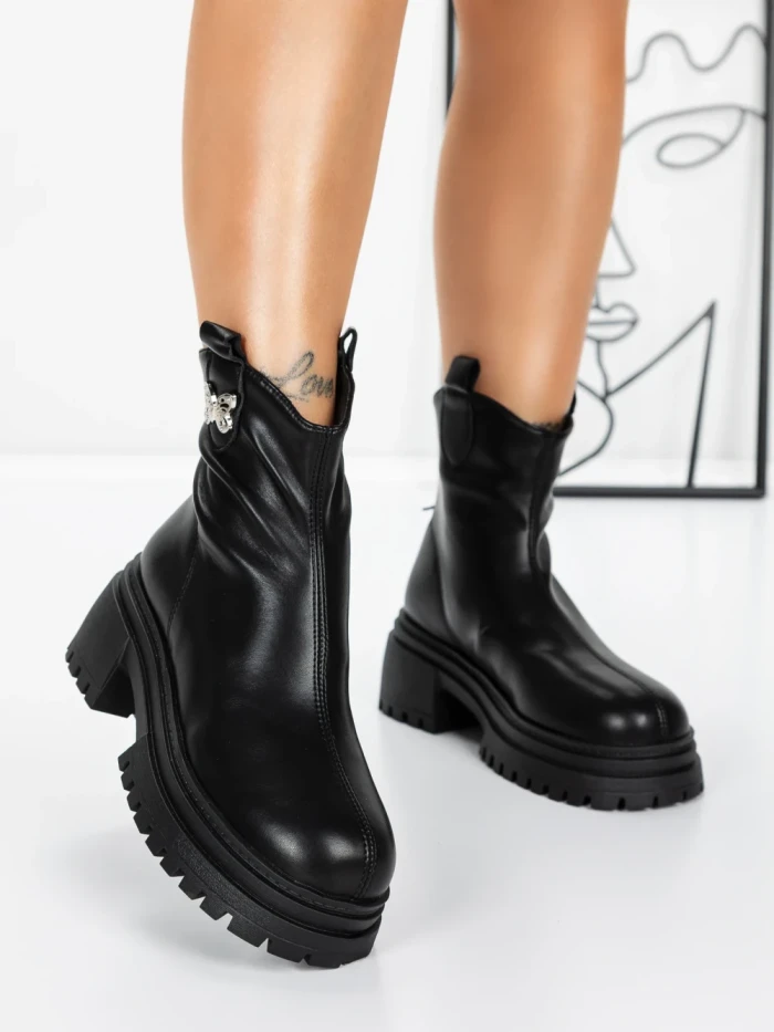 Ghete Dama cu Platforma 58WL21 BLACK | MEI