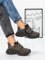 Sneakers Dama 5WL96 BLACK-GUNCOLOR | MEI