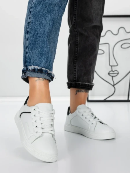 Sneakers Dama 983 WHITE-BLACK | FASHION