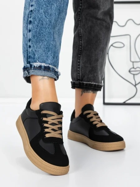 Sneakers Dama 986 BLACK-KHAKI | FASHION