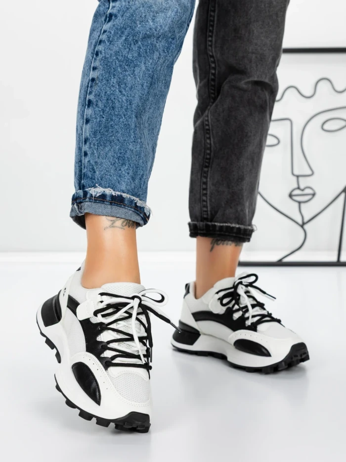 Sneakers Dama 580 WHITE-BLACK | FASHION