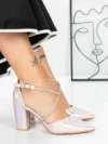 Pantofi cu Toc Gros 2YXD63 CHAMPAGNE | MEI