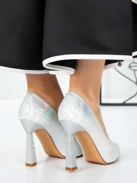 Pantofi Stiletto 3ADC77 SILVER | MEI