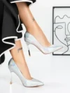 Pantofi Stiletto 3ADC80 SILVER | MEI