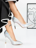 Pantofi Stiletto 3ADC80 SILVER | MEI