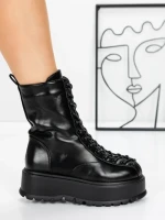 Ghete Dama cu Platforma 3AL77 BLACK | MEI