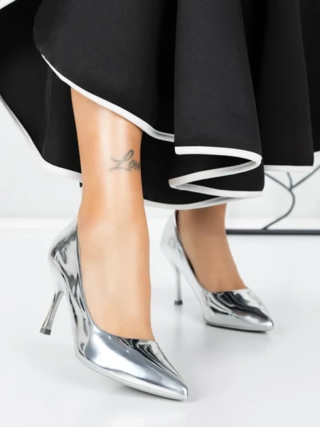 Pantofi Stiletto 3AXKK201 SILVER | MEI
