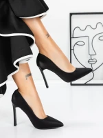 Обувки с дебел ток 3DC36 Черен » MeiMall.bg