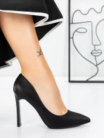 Обувки с дебел ток 3DC36 Черен » MeiMall.bg