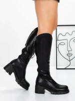 Дамски боти с ниска подметка 3WL15 Черен » MeiMall.bg