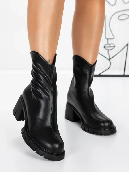 Пролетно-есенни дамски боти 3WL16 Черен » MeiMall.bg