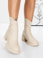 Пролетно-есенни дамски боти 3WL16 Бежово » MeiMall.bg