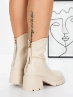 Пролетно-есенни дамски боти 3WL16 Бежово » MeiMall.bg