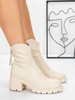 Пролетно-есенни дамски боти 3WL16 Бежово » MeiMall.bg