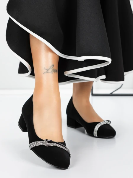 Обувки с нисък ток 3XKK99 Черен » MeiMall.bg